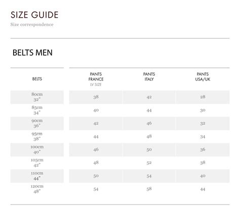 lv belt men size|louis vuitton belt chart.